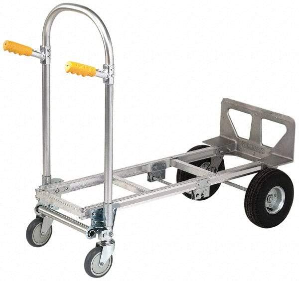 Value Collection - 51-3/4" OAH Hand Truck - Dual Grip/Loop Handle, Aluminum - Benchmark Tooling