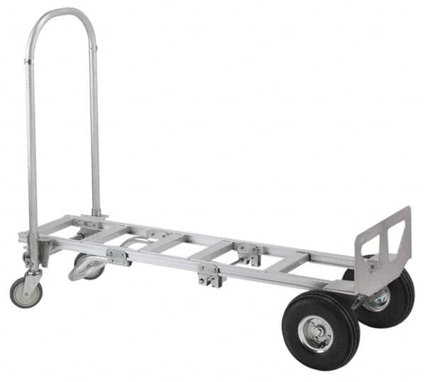Value Collection - 61-1/2" OAH Hand Truck - Dual Loop Handle, Aluminum - Benchmark Tooling