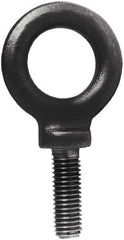 Made in USA - 4,000 Lb Capacity, Steel, 5/8-11 Thread, Fixed Lifting Eye Bolt - Fully Threaded, 1-3/4" Shank, 1-3/4" Thread Length, Shoulder - Benchmark Tooling