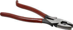 Proto - 9-1/4" OAL, 1-9/16" Jaw Length x 1-9/32" Jaw Width, Ironworker's Pliers - Standard Jaw, Standard Head, Plastisol Handles - Benchmark Tooling