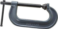 Wilton - Regular-Duty 4" Max Opening, 2-5/16" Throat Depth, Forged Steel Standard C-Clamp - 3,700 Lb Capacity, 0" Min Opening, Standard Throat Depth - Benchmark Tooling