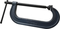 Wilton - Regular-Duty 8" Max Opening, 3-7/16" Throat Depth, Forged Steel Standard C-Clamp - 5,200 Lb Capacity, 0" Min Opening, Standard Throat Depth - Benchmark Tooling