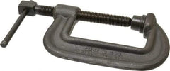 Wilton - Heavy-Duty 4" Max Opening, 2-1/4" Throat Depth, Forged Steel Standard C-Clamp - 10,000 Lb Capacity, 0" Min Opening, Standard Throat Depth, Cold Drawn Steel Screw - Benchmark Tooling