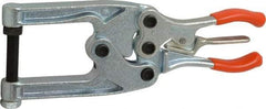 Lapeer - 544.31 Kg Load Capacity, 2-1/4" Throat Depth, 8-3/8" OAL, Carbon Steel, C Style Plier Clamp - 1-3/4" Max Jaw Capacity, 3/8-24 Spindle, 1.22" Open Throat Height, Orange Handle, Spindle End - Benchmark Tooling