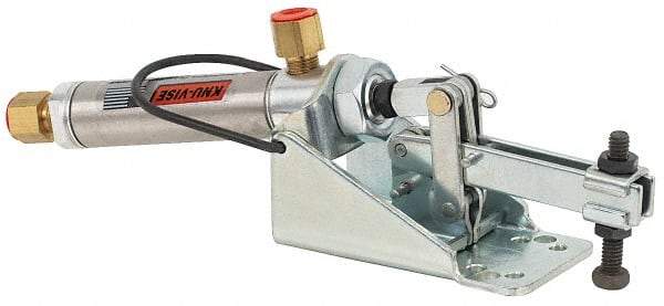 Lapeer - 800 Lb Inner Hold Capacity, Horiz Mount, Air Power Hold-Down Toggle Clamp - 1/8 NPTF Port, 115° Bar Opening, 2-9/32" Height Under Bar - Benchmark Tooling