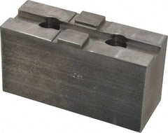 H & R Manufacturing - 10" Chuck Capacity, Tongue & Groove Attachment, Square Soft Lathe Chuck Jaw - Steel, 2.12" Btw Mount Hole Ctrs, 4-1/2" Long x 1-3/4" Wide x 2-3/8" High, 1/2" Groove - Benchmark Tooling