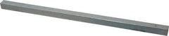 Made in USA - 12" Long x 1/2" High x 1/2" Wide, Zinc-Plated Undersized Key Stock - C1018 Steel - Benchmark Tooling