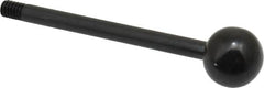 Gibraltar - 1/4-20 Stem, 3/4" Knob Diam, 1/4" Shaft Diam, Gear Lever Arm with Ball Knob - 3/8" Thread Length, 3-1/2" Handle Length, Carbon Steel Shaft, Plastic Knob - Benchmark Tooling