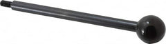 Gibraltar - 1/4-20 Stem, 1" Knob Diam, 3/8" Shaft Diam, Gear Lever Arm with Ball Knob - 1/2" Thread Length, 6" Handle Length, Carbon Steel Shaft, Plastic Knob - Benchmark Tooling