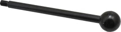 Gibraltar - 5/16-18 Stem, 1" Knob Diam, 3/8" Shaft Diam, Gear Lever Arm with Ball Knob - 1/2" Thread Length, 6" Handle Length, Carbon Steel Shaft, Plastic Knob - Benchmark Tooling