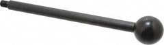 Gibraltar - 3/8-16 Stem, 1-3/8" Knob Diam, 1/2" Shaft Diam, Gear Lever Arm with Ball Knob - 1/2" Thread Length, 8" Handle Length, Carbon Steel Shaft, Plastic Knob - Benchmark Tooling