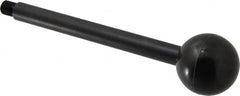 Gibraltar - 1/2-13 Stem, 1-7/8" Knob Diam, 5/8" Shaft Diam, Gear Lever Arm with Ball Knob - 5/8" Thread Length, 8" Handle Length, Carbon Steel Shaft, Plastic Knob - Benchmark Tooling