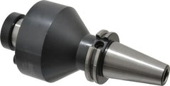 Parlec - CAT40 Taper Shank 1-1/2" Pilot Diam Shell Mill Holder - 4" Flange to Nose End Projection, 3-3/4" Nose Diam, 3/4-16 Lock Screw - Exact Industrial Supply