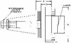 Parlec - CAT50 Taper Face Mill Holder & Adapter - 2-1/2" Pilot Diam, 5/8-11 Mount Hole, 0.0002" TIR - Exact Industrial Supply