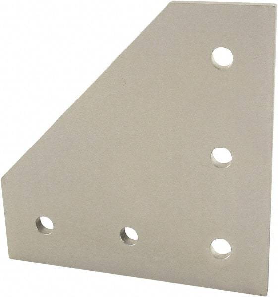 80/20 Inc. - 75mm Wide, Open Shelving Accessory/Component - Aluminum, Clear Anodized Finish, 75mm Long, Use with 25 Series & Bolt Kit 75-3404 - Benchmark Tooling