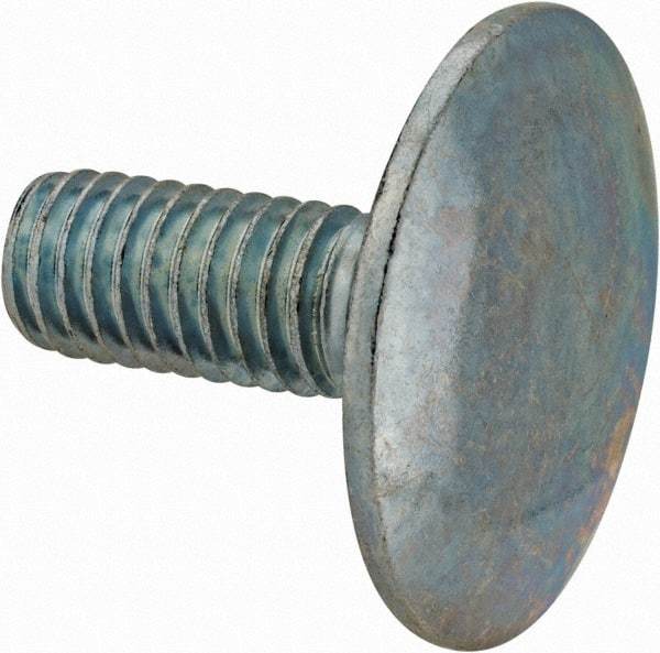Value Collection - 3/8-16, 1" Length Under Head, Step Bolt - 1-1/4" Head Diam, 1006-1050 Steel, Zinc-Plated Finish - Benchmark Tooling