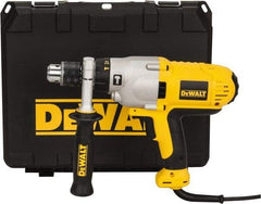 DeWALT - 120 Volt 1/2" Keyed Chuck Electric Hammer Drill - 0 to 56,000 BPM, 0 to 1,200 & 0 to 3,500 RPM, Reversible - Benchmark Tooling