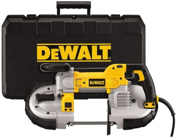 DeWALT - 120 Volt, Electric Handheld Bandsaw - 2.44 m Cord Length, 5 Inch (Round) and 5 x 4-3/4 Inch (Rectangular) Depth of Cut, 100 and 350 SFPM, 10 Amp - Benchmark Tooling