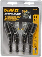 DeWALT - 4 Piece, Magnetic Nutsetter - 1/4 to 7/16" Hex, 1/4" Hex Drive - Benchmark Tooling