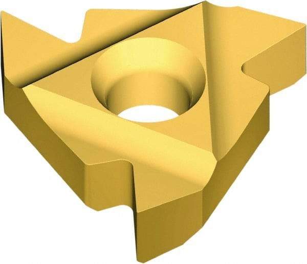 Vargus - 3ER External Right Hand 14 BSPT Laydown Threading Insert - Grade VKX, TiN Coated Carbide, 9.53mm Inscribed Circle - Benchmark Tooling