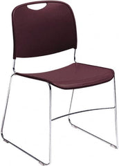 NPS - Polypropylene Blue Stacking Chair - Chrome Frame, 17" Wide x 22-1/2" Deep x 31" High - Benchmark Tooling