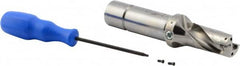 Iscar - 1-3/4" Max Drill Depth, 2xD, 7/8" Diam, Indexable Insert Drill - 1" Shank Diam, Straight Shank - Benchmark Tooling