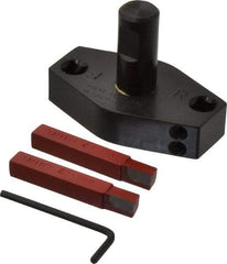 Flexbar - 3" Head, 3/4" Shank Diam, 2 Bits Per Cutter, 3/8" Tool Bit, Fly Cutter - Straight Shank, Bits Included - Benchmark Tooling