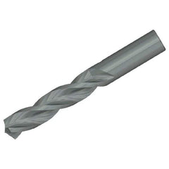 Kennametal - 8.2mm 130° Solid Carbide Jobber Drill - Uncoated, Right Hand Cut, Spiral Flute, Straight Shank, 103mm OAL, Standard Point - Benchmark Tooling