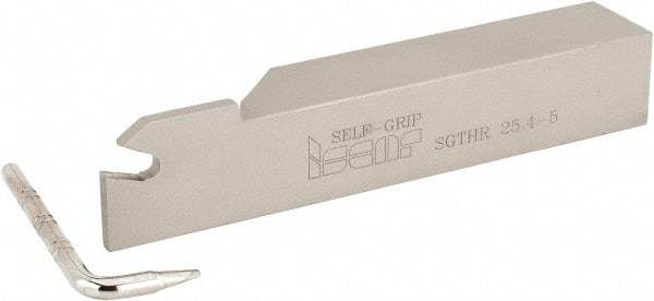 Iscar - SGTH, Right Hand Cut, 2.95" Max Workpc Diam, GTN 4.8.., GTR 4.8.., GTN 5.., GTR 5.. Insert, Indexable Cutoff Toolholder - 1.34 Max Depth of Cut, 1" Shank Width, 1" Shank Height, 5.9" OAL - Benchmark Tooling