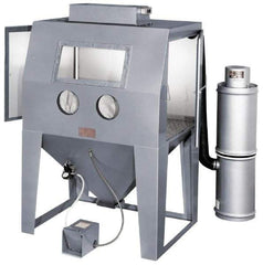 Trinco - 53" Wide x 78" High x 37" Deep Floor Sandblaster - Working Dimensions 48" Wide x 36" High x 36" Deep - Benchmark Tooling