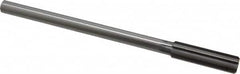 Made in USA - 37/64" High Speed Steel 8 Flute Chucking Reamer - Straight Flute, 0.4355" Straight Shank, 2" Flute Length, 8" OAL - Benchmark Tooling