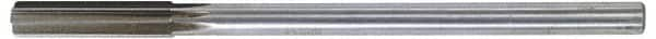 Made in USA - 1" High Speed Steel 8 Flute Chucking Reamer - Straight Flute, 7/8" Straight Shank, 2-3/4" Flute Length, 10-1/2" OAL - Benchmark Tooling