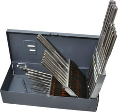 Made in USA - 1mm to 13mm, Chucking Reamer Set - Straight Flute, Right Hand Cut, 25 Pieces - Benchmark Tooling