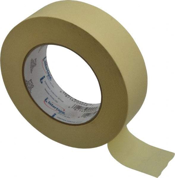 Intertape - 36mm Wide x 60 Yd Long Tan Paper Masking Tape - Series PG5, 6.3 mil Thick, 25 In/Lb Tensile Strength - Benchmark Tooling