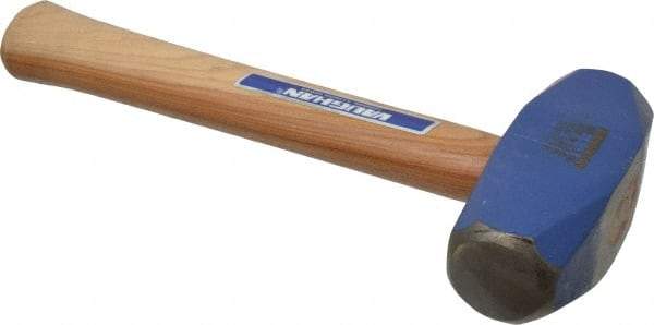 Vaughan Bushnell - 3 Lb Head, 10-1/4" Long Drilling Hammer - 1-9/16" Face Diam, Wood Handle - Benchmark Tooling