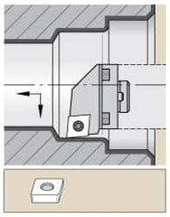 Kennametal - Right Hand Cut, 30.48mm Min Bore Diam, Size H16 Modular Boring Cutting Unit Head - Through Coolant, Compatible with CC.. - Benchmark Tooling