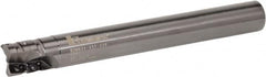 Kennametal - 32mm Cut Diam, 36mm Max Depth of Cut, 32mm Shank Diam, 180mm OAL, Indexable Square Shoulder Helical End Mill - GOMT 1604.., JOMT 1604.. Inserts, Cylindrical Shank, 0° Lead Angle, Series KDMR - Benchmark Tooling