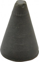 Cratex - 7/8" Max Diam x 1-1/4" Long, Taper, Rubberized Point - Very Fine Grade, Silicon Carbide, 1/4" Arbor Hole, Unmounted - Benchmark Tooling