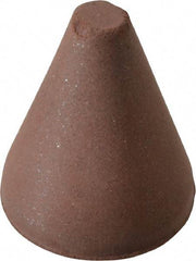 Cratex - 1" Max Diam x 1-1/4" Long, Taper, Rubberized Point - Fine Grade, Silicon Carbide, 1/4" Arbor Hole, Unmounted - Benchmark Tooling