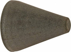 Cratex - 1" Max Diam x 1-1/4" Long, Taper, Rubberized Point - Very Fine Grade, Silicon Carbide, 1/4" Arbor Hole, Unmounted - Benchmark Tooling