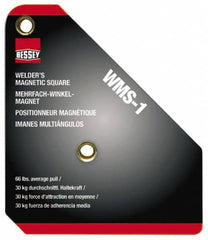 Bessey - 3-3/4" Wide x 3/4" Deep x 4-3/8" High Magnetic Welding & Fabrication Square - 66 Lb Average Pull Force - Benchmark Tooling