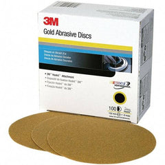 3M - 6" Diam, 120 Grit, Aluminum Oxide Hook & Loop Disc - Fine Grade, Coated, C Weight Paper Backing, Series 236U - Benchmark Tooling