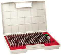 Starrett - 250 Piece, 0.251-0.5 Inch Diameter, Steel, Plug and Pin Gage Set - Plus 0.0002 Inch Tolerance, Class ZZ - Benchmark Tooling