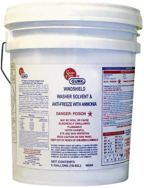 Gunk - Windshield Washer Fluid - 5 Gal Pail - Benchmark Tooling