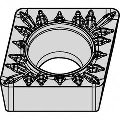 Kennametal - CCMT21.51 MP Grade KCM25B Carbide Turning Insert - TiOCN Finish, 80° Diamond, 1/4" Inscr Circle, 3/32" Thick, 1/64" Corner Radius - Benchmark Tooling