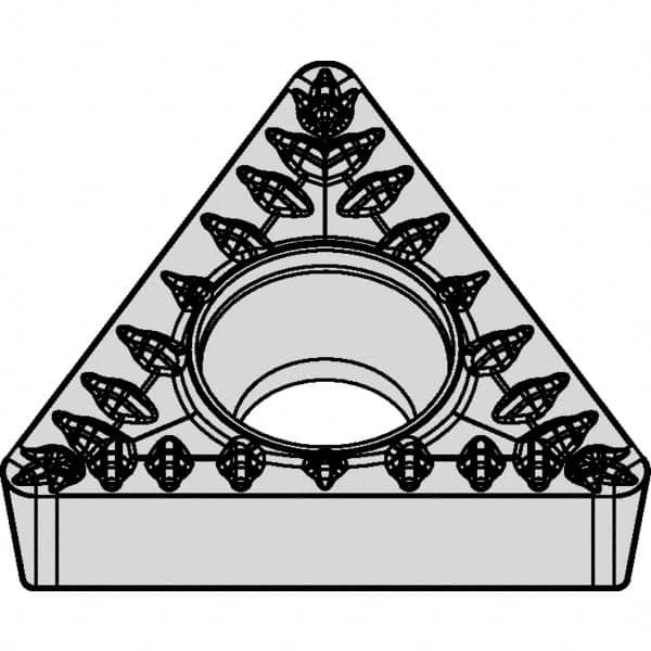 Kennametal - TCMT32.52 MP Grade KCK20B Carbide Turning Insert - TiOCN Finish, 60° Triangle, 3/8" Inscr Circle, 5/32" Thick, 1/32" Corner Radius - Benchmark Tooling