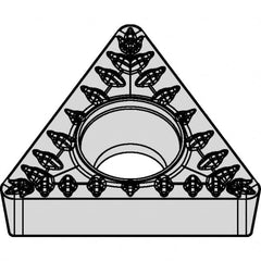 Kennametal - TCMT32.52 MP Grade KCK20B Carbide Turning Insert - TiOCN Finish, 60° Triangle, 3/8" Inscr Circle, 5/32" Thick, 1/32" Corner Radius - Benchmark Tooling