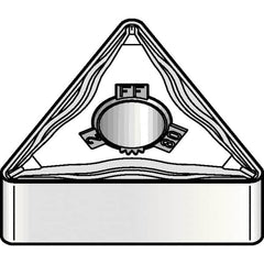 Kennametal - TNMG331 FF Grade KCU10 Carbide Turning Insert - TiAlN Finish, 60° Triangle, 3/8" Inscr Circle, 3/16" Thick, 1/64" Corner Radius - Benchmark Tooling