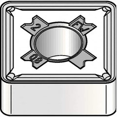 Kennametal - SNMG433 FW Grade KCP10 Carbide Turning Insert - TiCN/Al2O3 Finish, 90° Square, 1/2" Inscr Circle, 3/16" Thick, 3/64" Corner Radius - Benchmark Tooling