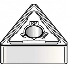 Kennametal - TNMG332 RP Grade KCM25 Carbide Turning Insert - TiCN/Al2O3 Finish, 60° Triangle, 3/8" Inscr Circle, 3/16" Thick, 1/32" Corner Radius - Benchmark Tooling